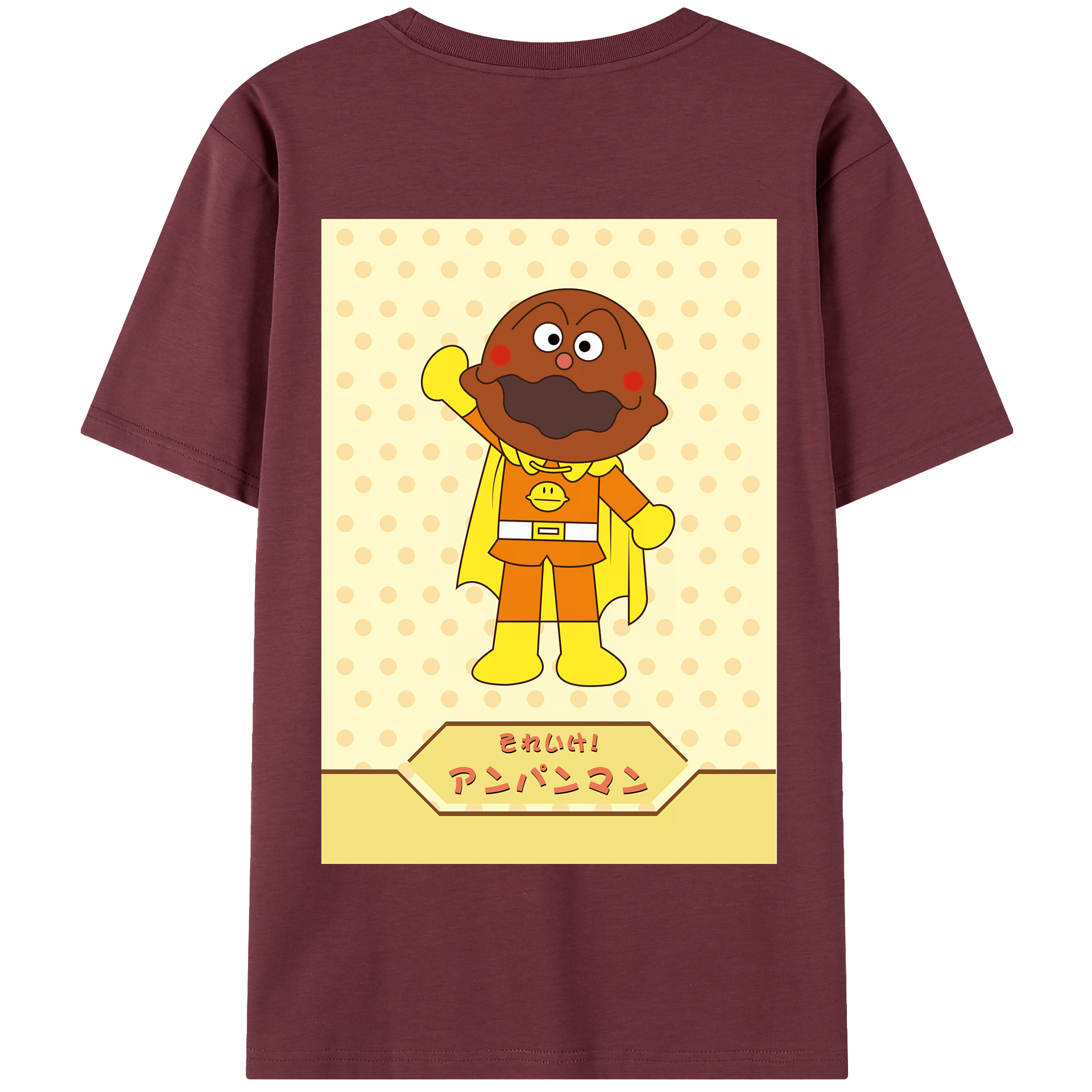 （画像用） アンパンマン Anpanman 綿100％半袖Tシャツ（背面プリント）